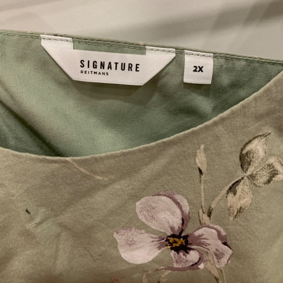 Sleeveless Open Back Fit & Flare Printed Midi Dress Size 2X - Picture 7 of 14